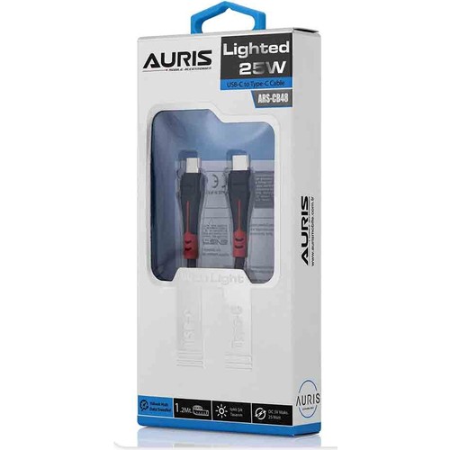 Auris ARS-CB48 Pd USB C To Lightning iphone Hasırlı Örgülü 25W Kablo