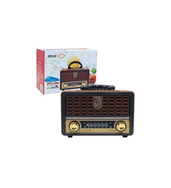 Gold htc GHTC-3075 Bt Bluetooth USB SD FM Radyo Kumandalı Nostaljik Radyo