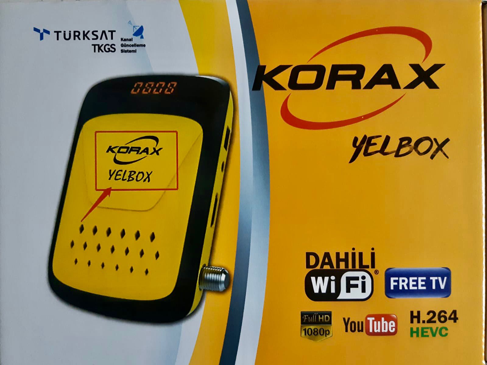 Korax Yelbox Dahili Wi-Fi Free Tv Özellikli Uydu Alıcı