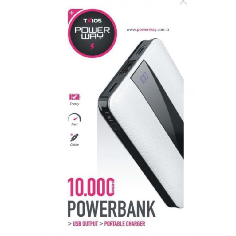 Powerway TX105 10000 mAh Dijital Göstergeli Powerbank