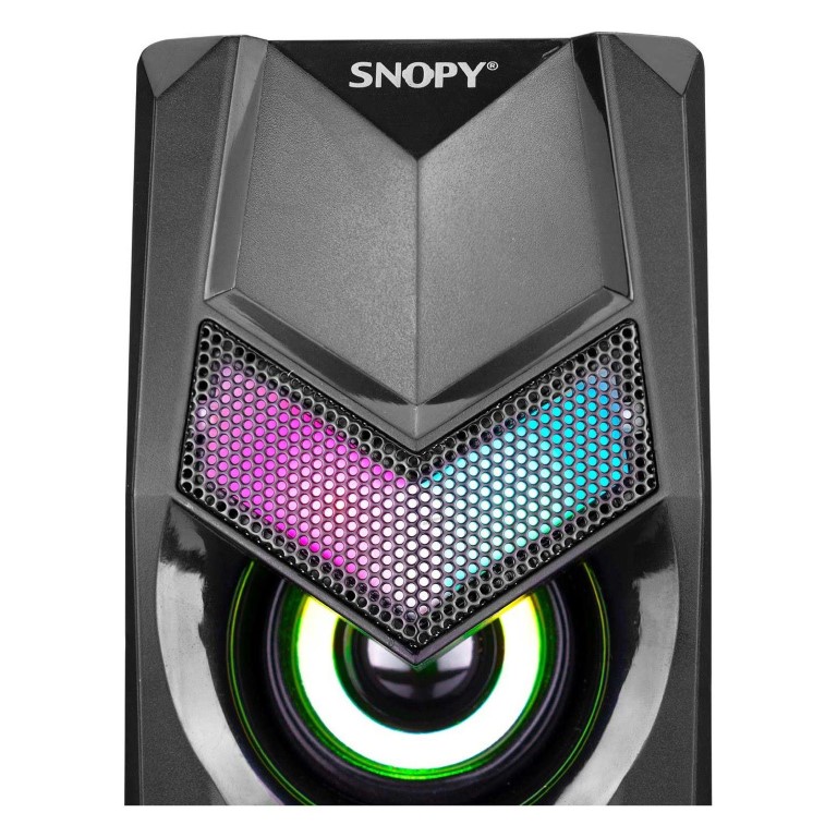 Snopy SN-X25 2.0 Rgb Işıklı 2X3W Siyah USB Speaker Bilgisayar Hoparlörü
