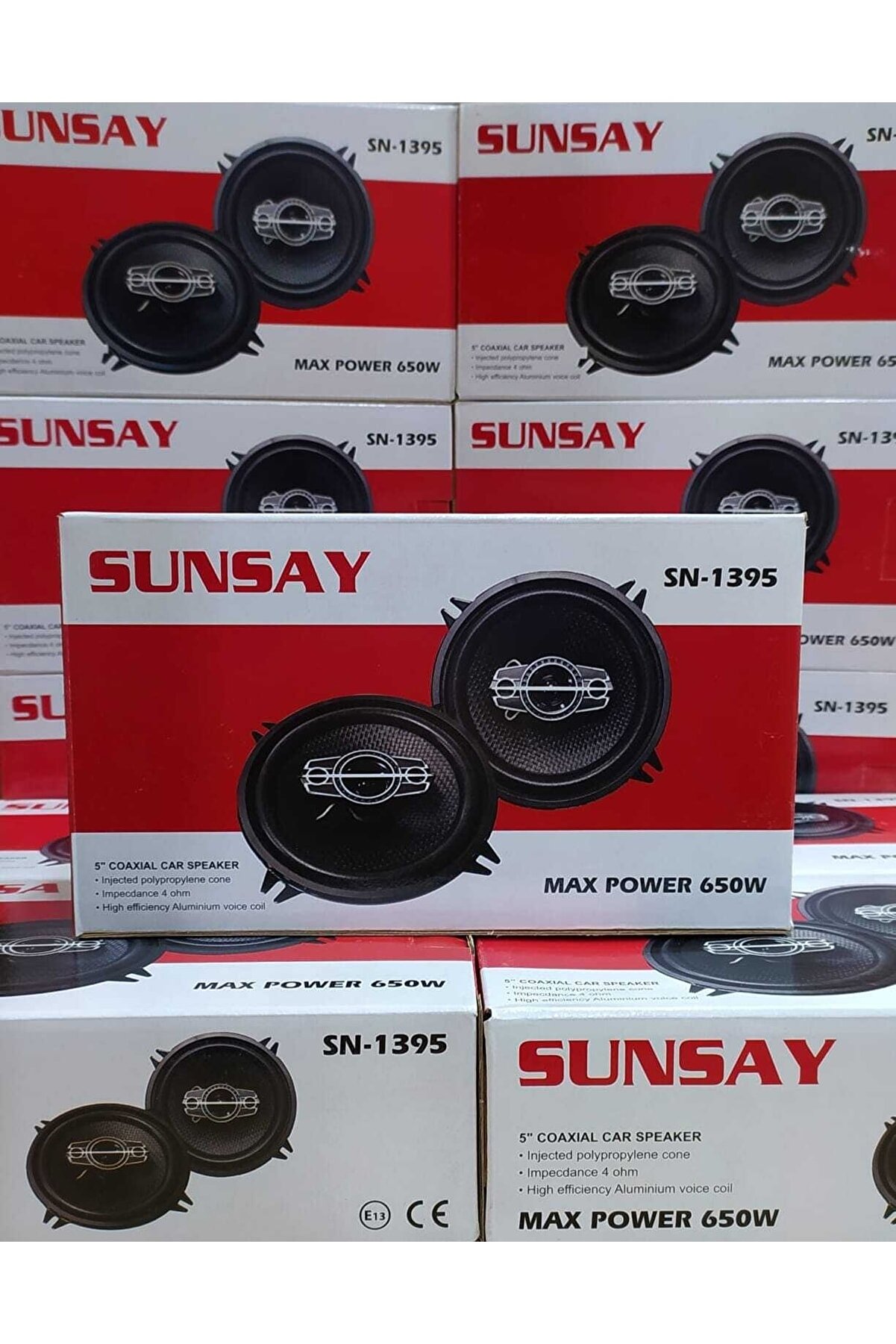 Sunsay Sn-1395 650w 13cm Hoparlör Yüksek Ses Kalitesi Amfi Bağlanabilir