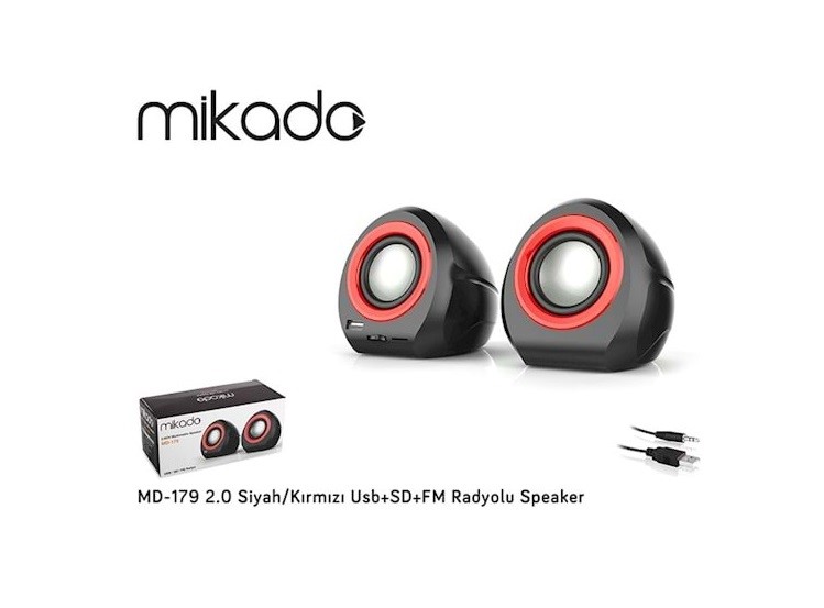 MİKADO MD-179 2.0 USB+SD+FM RADYOLU SPEAKER