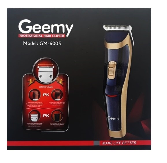 Paslanmaz Çelik Başlıklı Geemy GM-6005 Profesyonel Saç Sakal  Kesme Makinesi