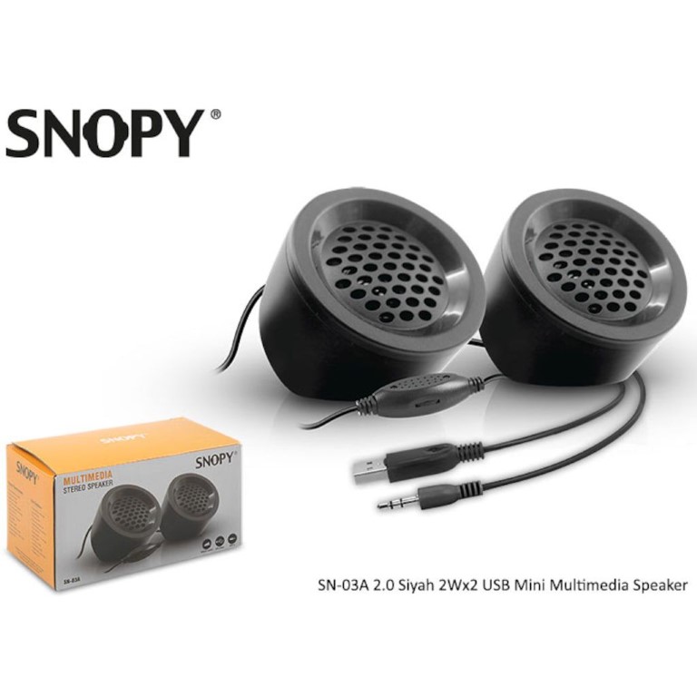 Snopy SN-03A 2.0 2Wx2 USB Bilgisayar Hoparlörü Multimedia Speaker