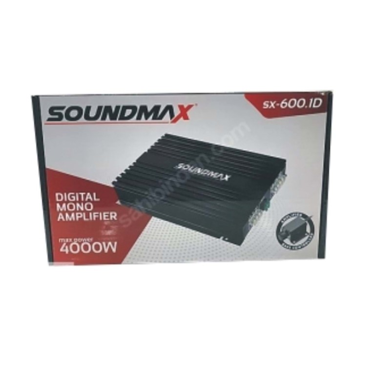 Soundmax SX-600.1D Oto Amfi Mono Max Power 4000w Bas Kontrol Amfi