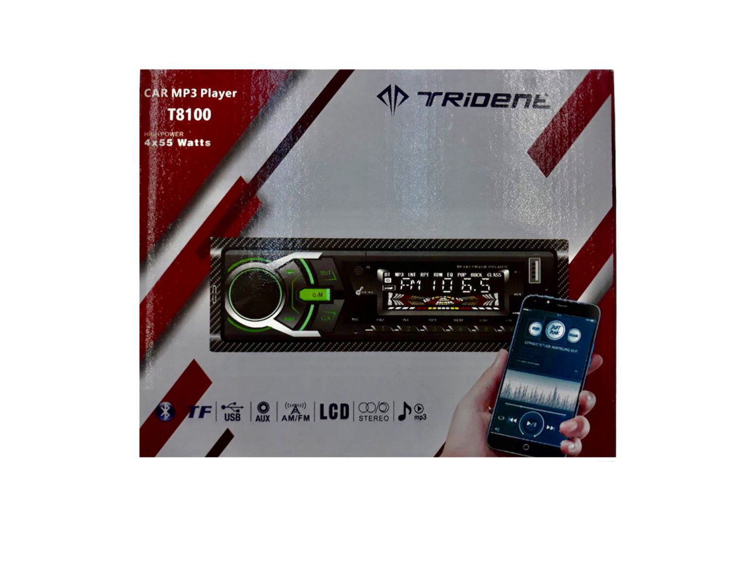 Trident 4x55W Bluetooth Mmc Kart Flash Bellek'li T8100 Oto Teyp