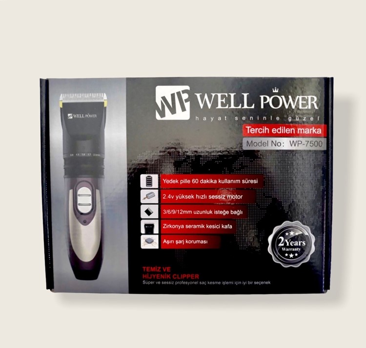 Well Power WP-7500 Profesyonel Saç Sakal Tıraş Makinesi