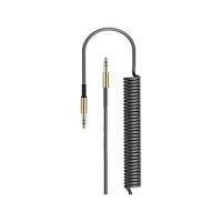 Hytech HY-X74 1m Siyah 3.5mm Stereo Spiralli Ses Kablosu