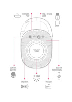 Powerway Lock Gri Taşınabilir Bluetooth Hoparlör 