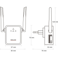 Redline Wifi Menzil Genişletici Range Extender 300MBPS 802.11B/G/N TS720w