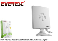 Everest EWN-720 150 Mbps 8m Usb Uzatma Kablolu Kablosuz Ağ Adaptörü