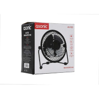 Asonic AS-F20 Masaüstü Metal Siyah Usb Fan