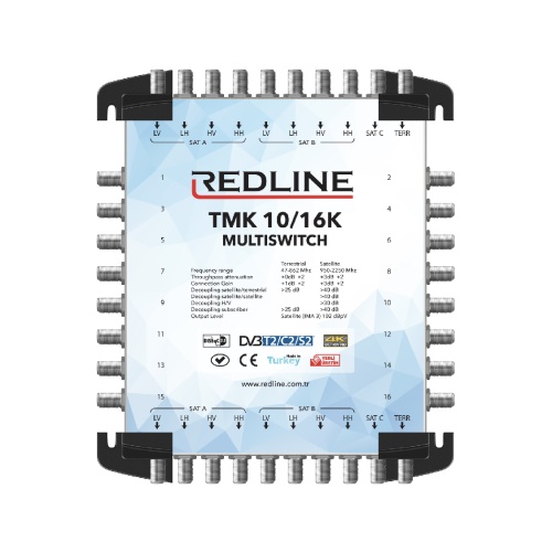 Redline TMK10/16K Kaskatlı Multiswitch(Uydu Santralı)